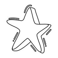 icono de línea de estrella vector