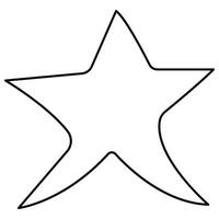 icono de línea de estrella vector