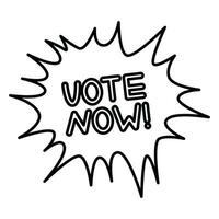 Illustration of Vote Now vector