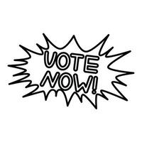 Illustration of Vote Now vector