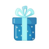 Christmas Gift icon in flat style isolated on white background. Vector illustration.