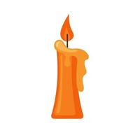 Candle icon in flat style isolated on white background. Vector illustration.