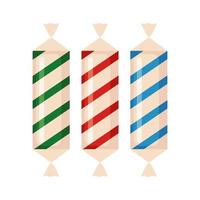 Set of sweets icons in flat style isolated on white background. Vector illustration.