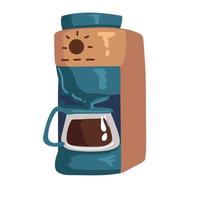 Coffee machine flat illustration. Front view of coffee machine. Vector. vector