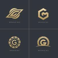 4in1 Bundle - G Letter Monogram Vector Logo Set