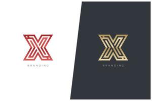 X Letter Logo Vector Concept Icon Trademark. Universal X Logotype Brand