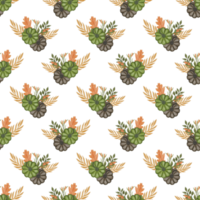 Autumn Fall Thanksgiving Seamless Repeat Pattern file png