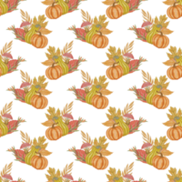 Autumn Fall Thanksgiving Seamless Repeat Pattern file png