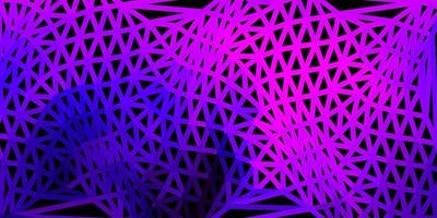 Dark purple, pink vector triangle mosaic design.