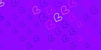 Light Purple, Pink vector texture with lovely hearts.