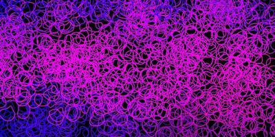 Dark purple, pink vector background with random forms.