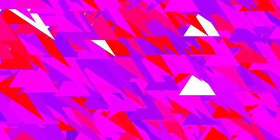 Light purple, pink vector background with triangles.