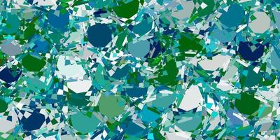 Light Blue, Green vector pattern with polygonal shapes.