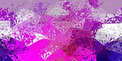 Fondo de vector violeta, rosa claro con triángulos.