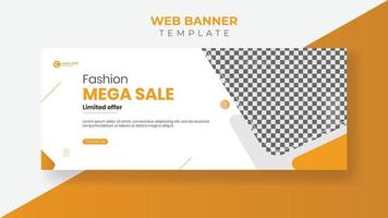 plantilla de banner web de moda creativa y moderna vector