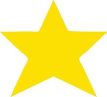 flat color retro cartoon gold star vector