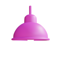 3d render illustration lamp with cup png