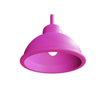 3d rendere illustrazione lampada con tazza png