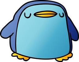 gradient cartoon kawaii of a cute penguin vector