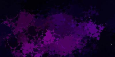 Dark Purple vector pattern with polygonal shapes.