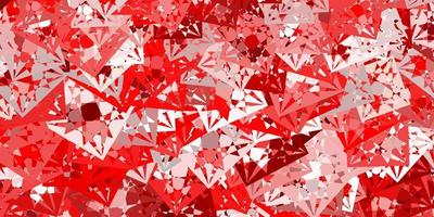 Light Red vector background with triangles.