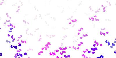 Light purple, pink vector background with random forms.