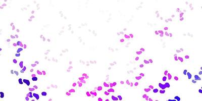 Light purple, pink vector background with random forms.