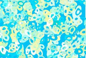 Light Blue, Yellow vector cover with spots.