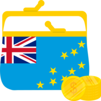 bandera de tuvalu dibujada a mano, dólar tuvaluano dibujado a mano png