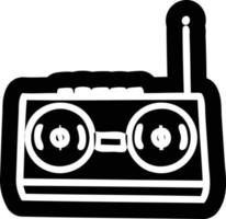 radio cassette player icon vector