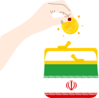bandeira iraniana desenhada à mão, rial iraniano desenhada à mão png