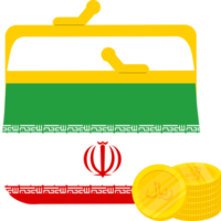 iranische Flagge handgezeichnet, iranischer Rial handgezeichnet png