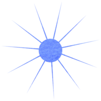 Blue watercolor star. Celestial element, space, sky. Transparent png clipart for design