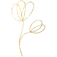 doodle fleur de paillettes simple. clipart png transparent