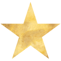 Beautiful watercolor star. Transparent png clipart for design