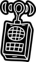 cartoon icon drawing of a walkie talkie vector