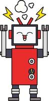 cute cartoon robot vector