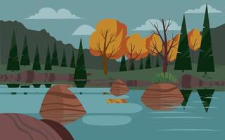 Landscape nature illustration vector