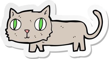 sticker of a cartoon cat vector