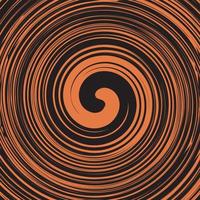 Hypnotic shape of black and orange lines vector