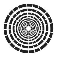 forma geométrica negra en estilo circular vector