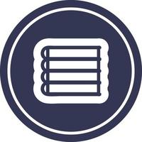 stack of books circular icon vector