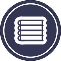 stack of books circular icon vector