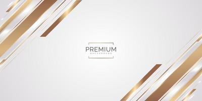 Luxury White and Gold Background with Golden Lines and Paper Cut Style. Premium Gray and Gold Background for Award, Nomination, Ceremony, Formal Invitation or Certificate Design vector