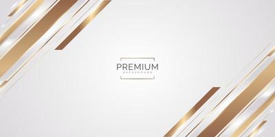 Luxury White and Gold Background with Golden Lines and Paper Cut Style. Premium Gray and Gold Background for Award, Nomination, Ceremony, Formal Invitation or Certificate Design vector