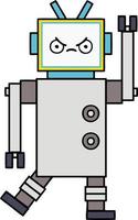 lindo robot de dibujos animados vector