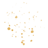 respingo de tinta de respingos de ouro png