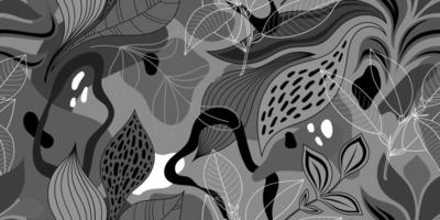 VECTOR SEAMLESS GRAY BACKGROUND WITH ABSTRACT SPOTS AND TWIGS