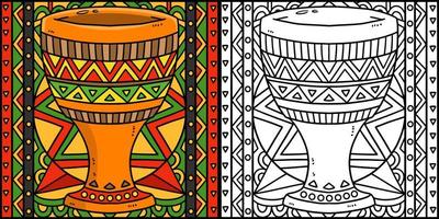 Ilustración de página para colorear de taza de unidad de kwanzaa vector