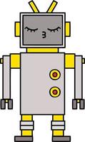 lindo robot de dibujos animados vector